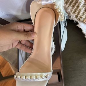 Pearl Wedding Heels size 8